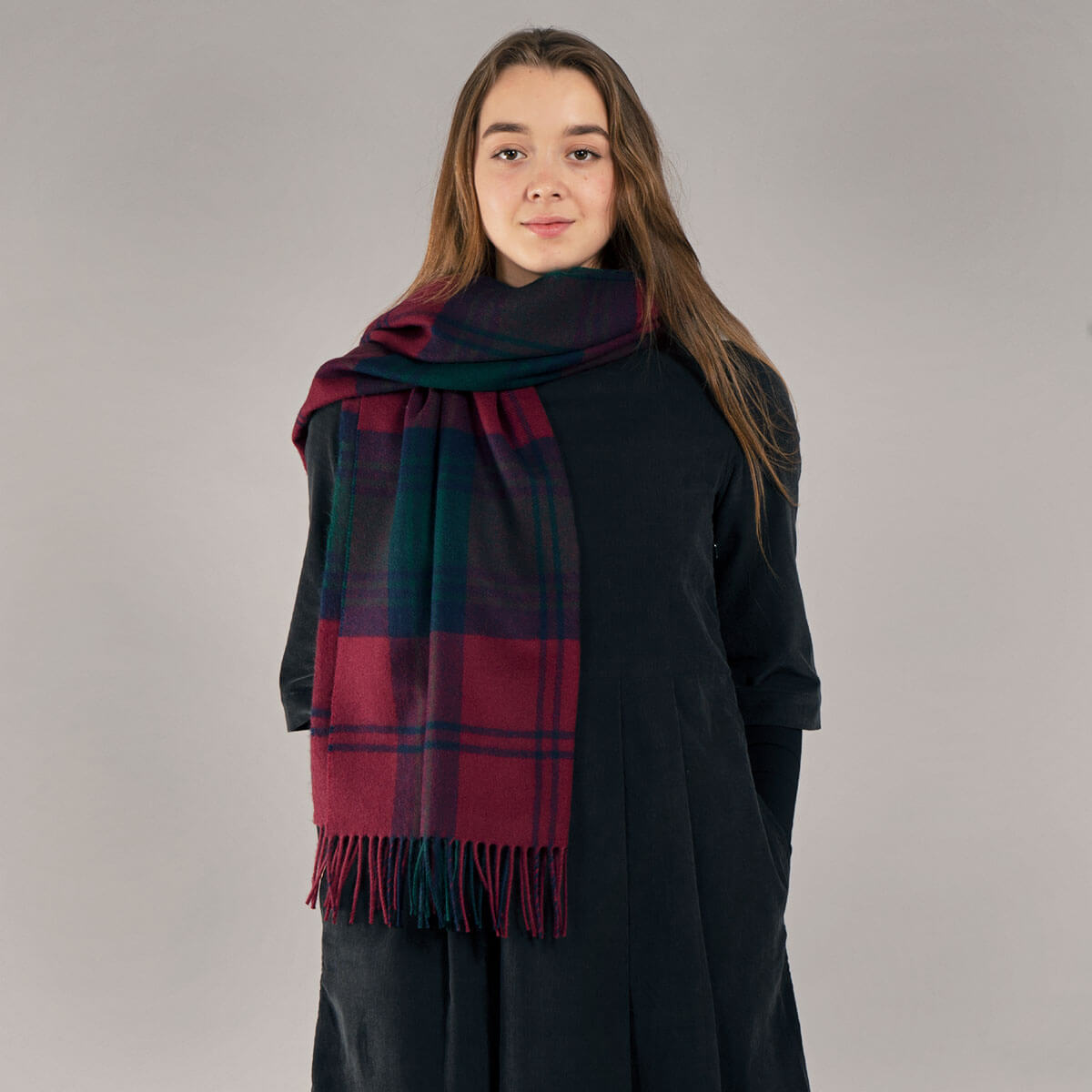 Bobbie Lindsay Modern Tartan Lambswool Stole Gallery Image 4