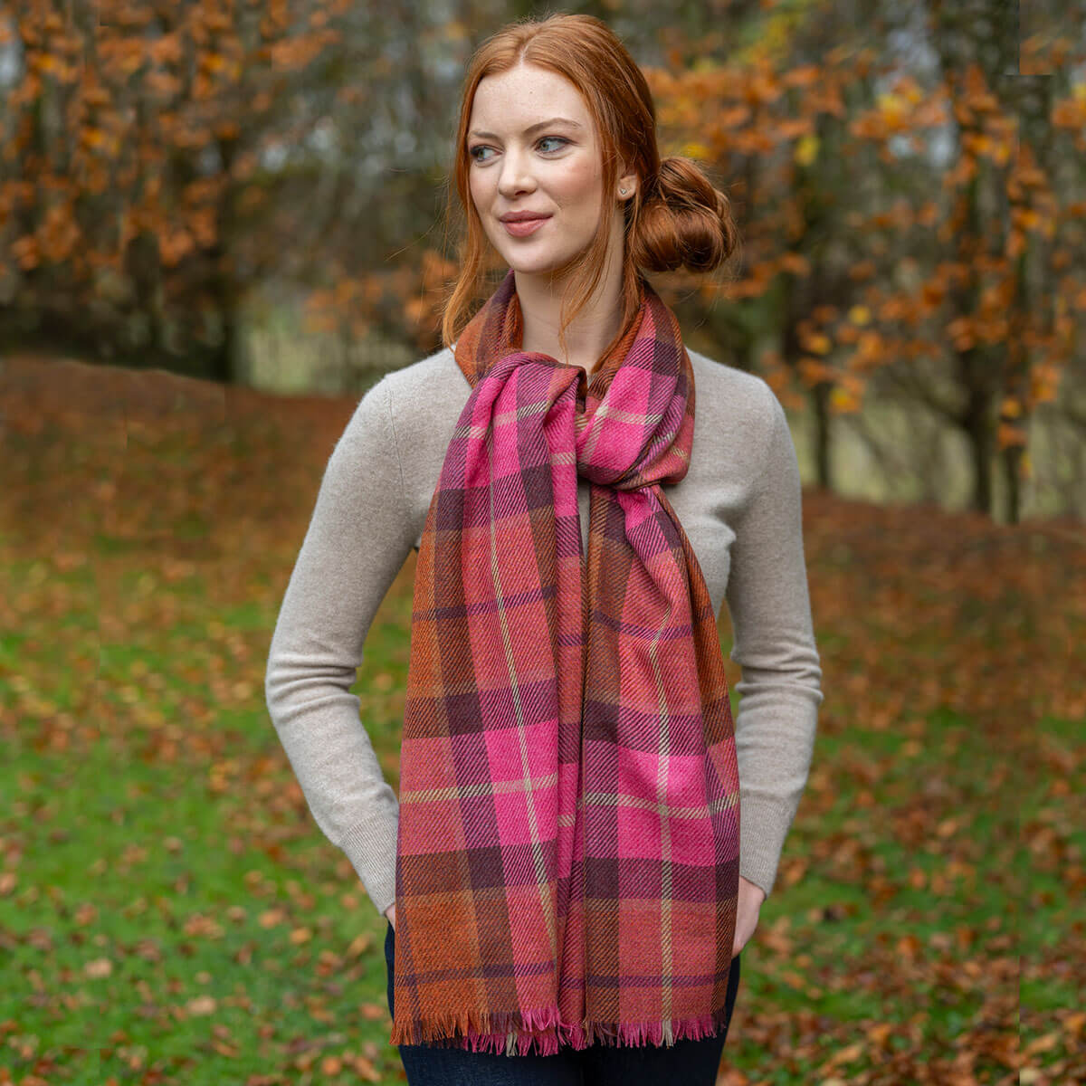Brock Forsyth Rust Luxury Fine Wool Scarf Gallery Image 3