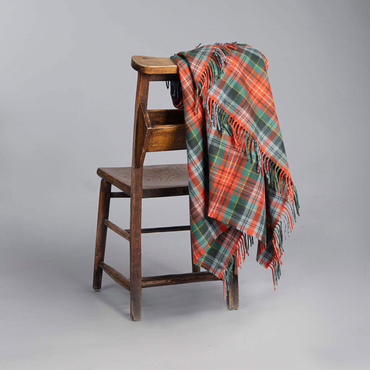 Borders Caledonia Ancient Tartan Lambswool Blanket Gallery Image 2