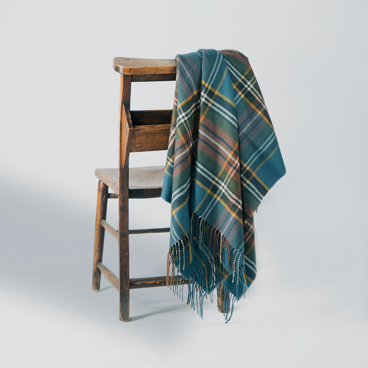 Borders MacBeth Weathered Tartan Lambswool Blanket Gallery Image 1