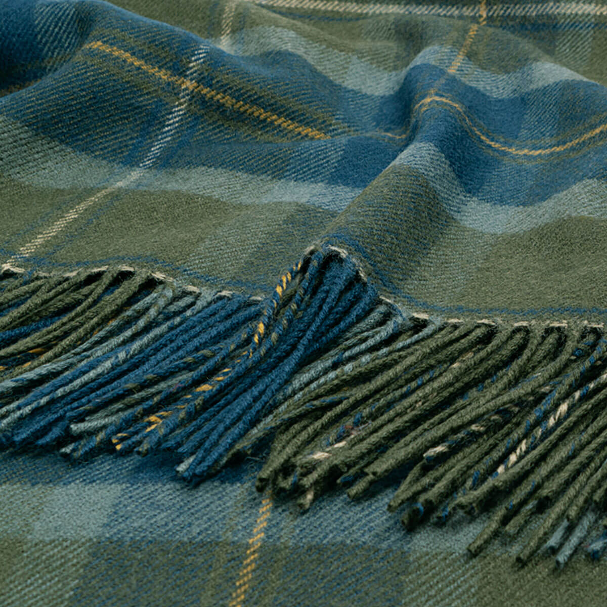 Borders Scottish Borderland Tartan Lambswool Blanket Gallery Image 1