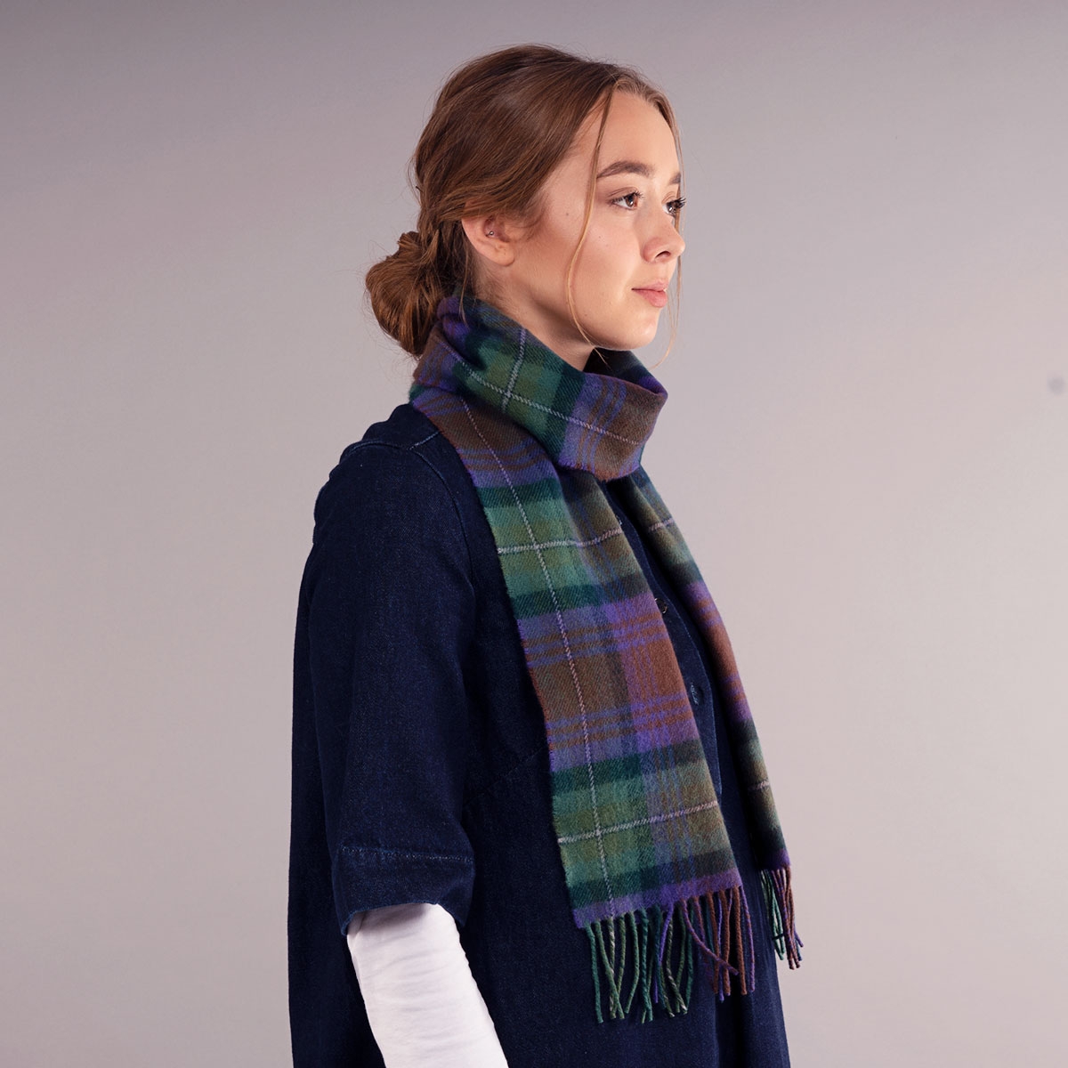 Bowhill Isle of Skye Tartan Lambswool Scarf Gallery Image 2