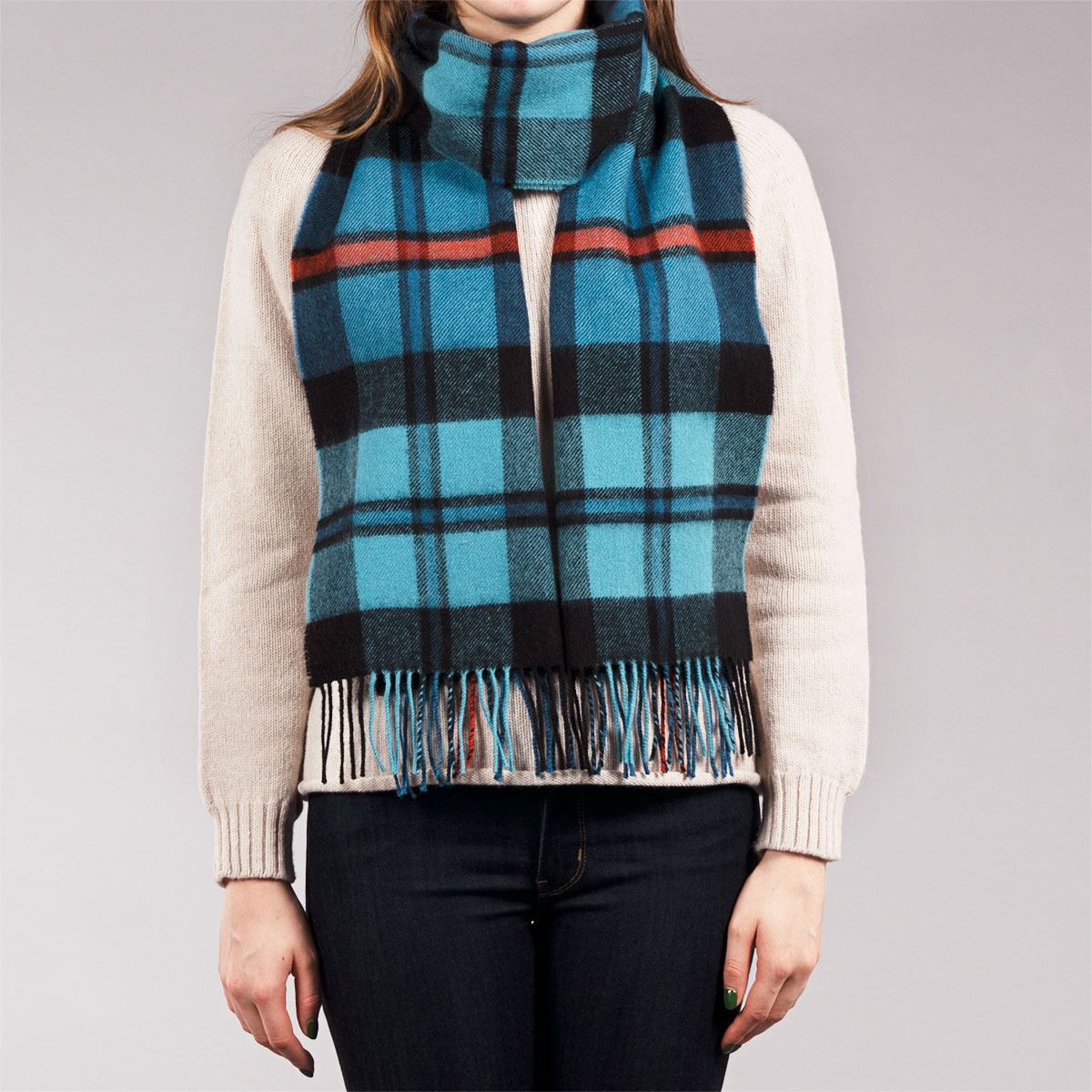 Darwin MacCorquodale Ancient Tartan Oversized Lambswool Scarf Gallery Image 2