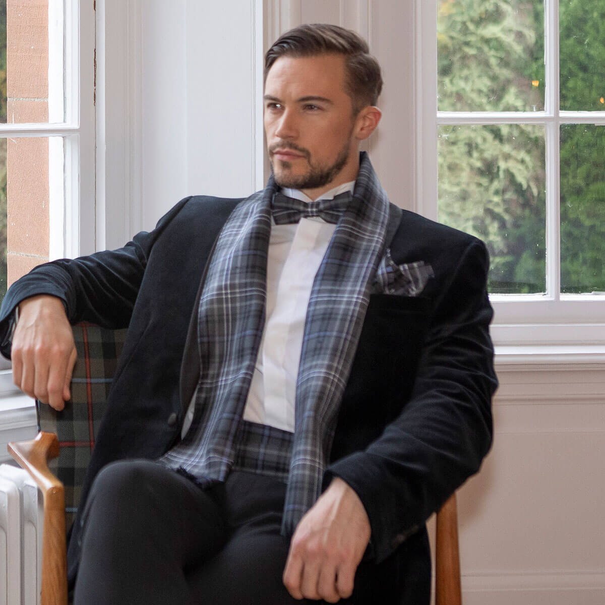 Made to Order Reiver Lightweight Pocket Square Gallery Image 3