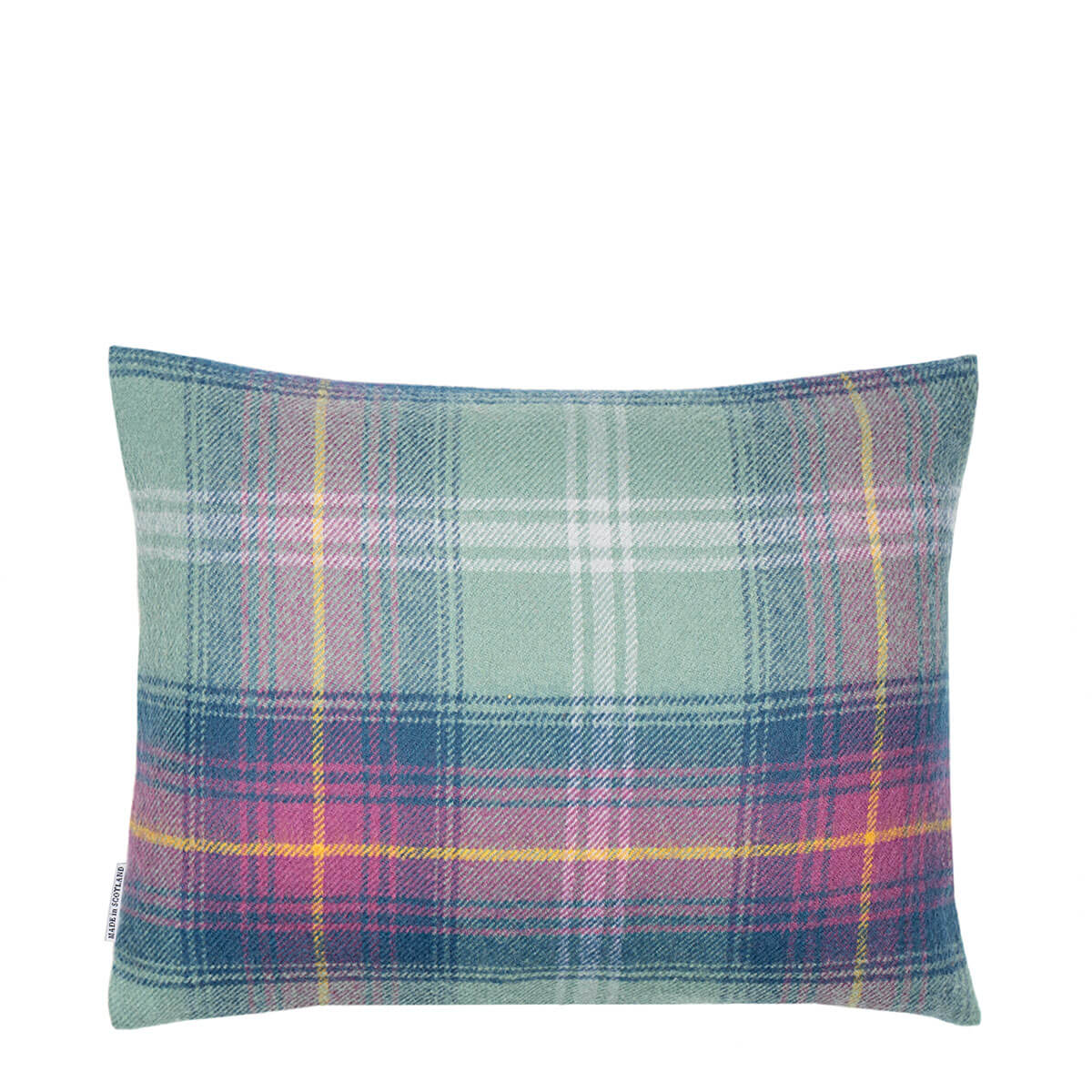 Borders Hame Tartan Lambswool Small Fringed Cushion Cover Gallery Image 4