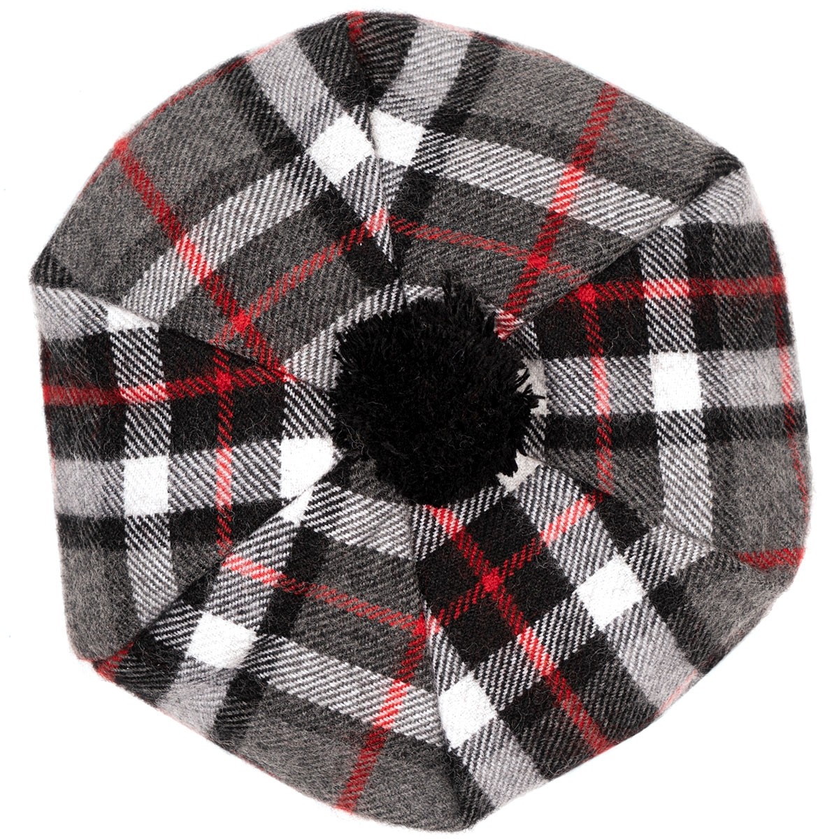 Thomson Grey Tartan Brushed Wool Tam | Lochcarron of Scotland