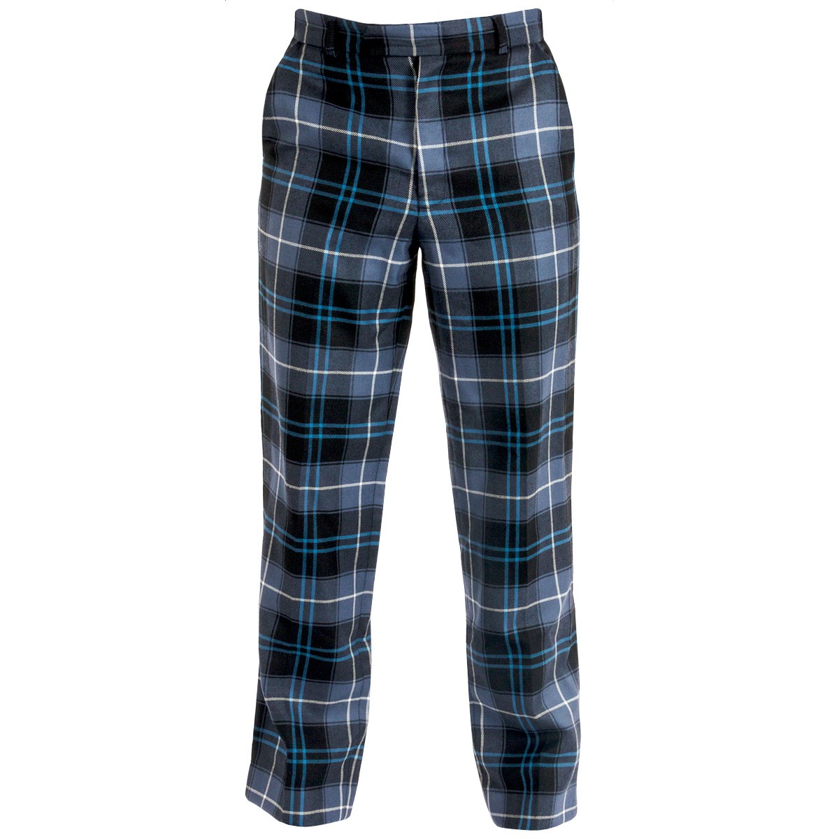 Blue tartan trousers clearance