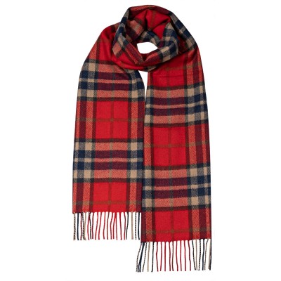 Darwin Thomson Red Antique Luxury Oversized Lambswool Scarf