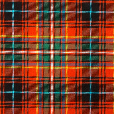 MacInnes Red Ancient Heavy Weight Tartan Fabric-Front