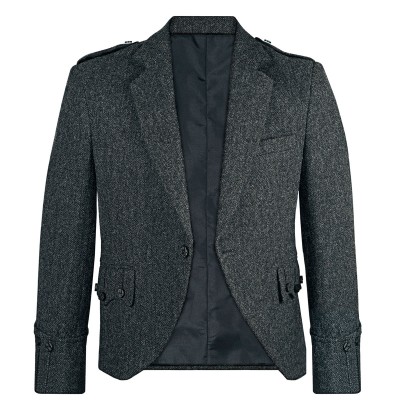 Porters Grey Shetland Tweed Argyll Kilt Jacket