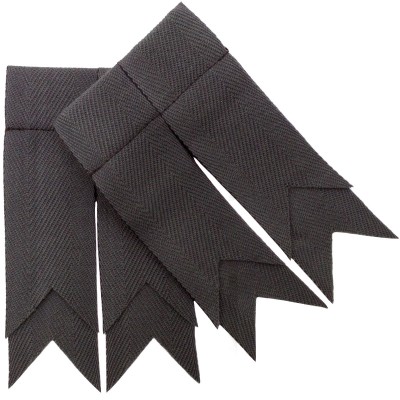 Stealth Grey Plain Coloured Garter Double Flashes