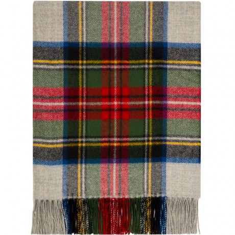 House of Scotland 100% Lambswool Scottish Tartan Blanket/Throw Royal Stewart 