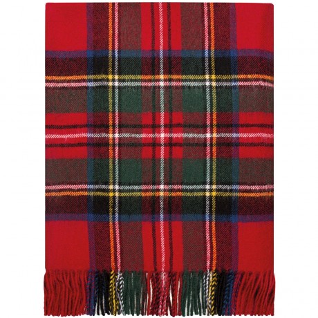 Stewart Royal Modern Tartan Lambswool Blanket