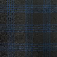 Royal/Black Grid Check Lightweight Fabric Sample