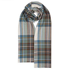 Alba Stewart Blue Dress Extra Fine Merino Stole