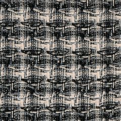 Black / Ecru / Silver Sparkle Tweed Fabric Sample