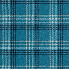 Blue Plaid Soft Wool Recycled Blend Tweed Fabric