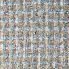 Lemon / Sky Fancy Heavyweight Wool Tweed Fabric Sample