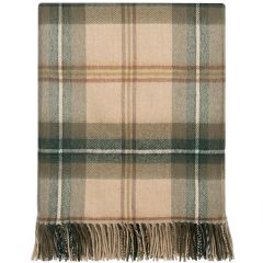 Saskatchewan Weathered Canadian Tartan Lambswool Blanket
