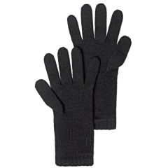 Womens Luxury Black Slim Fit Cashmere Gloves