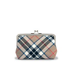 Thomson Camel Modern Tartan Clutch Purse
