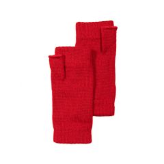 Womens Red Cashmere Wrist Warmers Fingerless Gloves