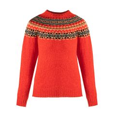 Women's Cara Carmen Fair Isle Knitted Wool Crew Neck Jumper