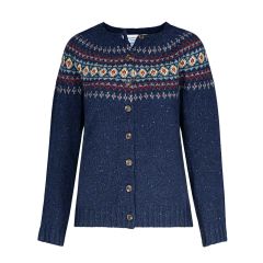 Women's Ailsa Jura Fair Isle Knitted Wool Crew Neck Cardigan
