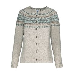 Women's Ailsa Mull Fair Isle Knitted Wool Crew Neck Cardigan