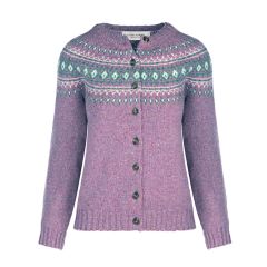 Women's Ailsa Shuna Fair Isle Knitted Wool Crew Neck Cardigan