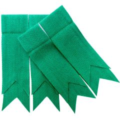 Green Ancient Plain Coloured Garter Flashes
