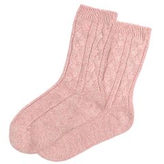 Womens Luxury Ribbed Charcoal Cashmere Socks