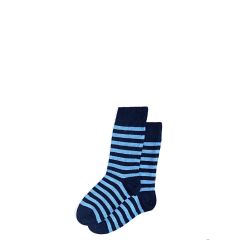Womens Navy Stripe Merino Blend Socks