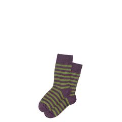 Womens Thistle Stripe Merino Blend Socks