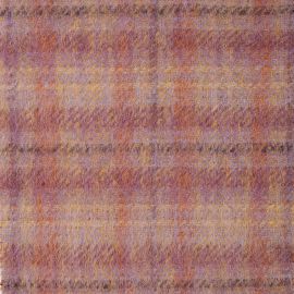 Lilac / Rust Check Mohair Blend Tweed Fabric Sample