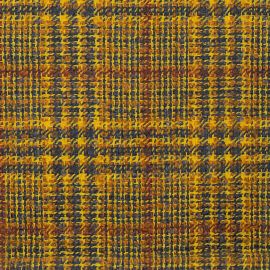 Ochre Glen Check Wool Mohair Loop Tweed Fabric