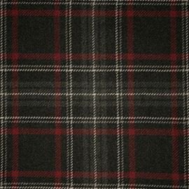 Bracken Stewart Graphite Heavyweight Wool Tartan Fabric Sample