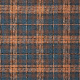 Small Rust Check Soft Wool Recycled Blend Tweed Fabric