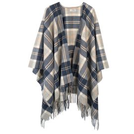Alice Bannockbane Grey Tartan Lambswool Serape
