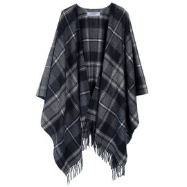 Alice MacRae Hunting Grey Tartan Lambswool Serape