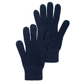 Womens Luxury Dark Navy Blue Cashmere Gloves