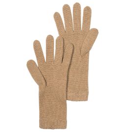 Womens Luxury Camel Slim Fit Cashmere Gloves 