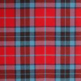 Thompson Red Modern Light Weight Tartan Fabric-Front