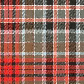 Gordon Red Weathered Heavy Weight Tartan Fabric-Front