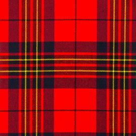 Leslie Red Modern Heavy Weight Tartan Fabric-Front