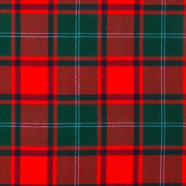 MacPhail Red Modern Heavy Weight Tartan Fabric-Front