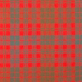 Ross Red Weathered Heavy Weight Tartan Fabric-Front