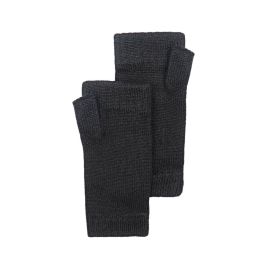 Womens Black Cashmere Wrist Warmers Fingerless Gloves