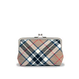 Thomson Camel Modern Tartan Clutch Purse