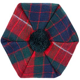Fraser Red Modern Tartan Brushed Wool Tam